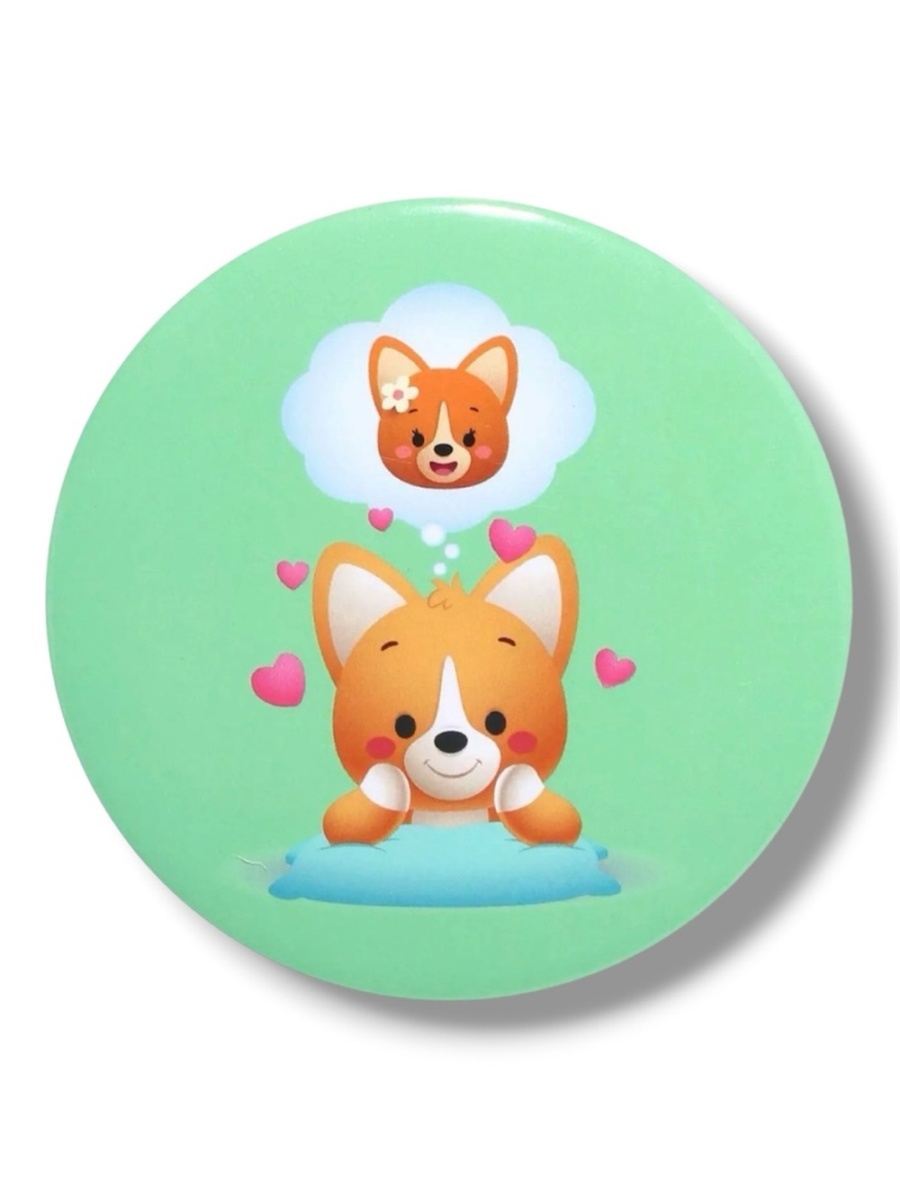Chibi Corgi Crush 3 Inch Button - NWT